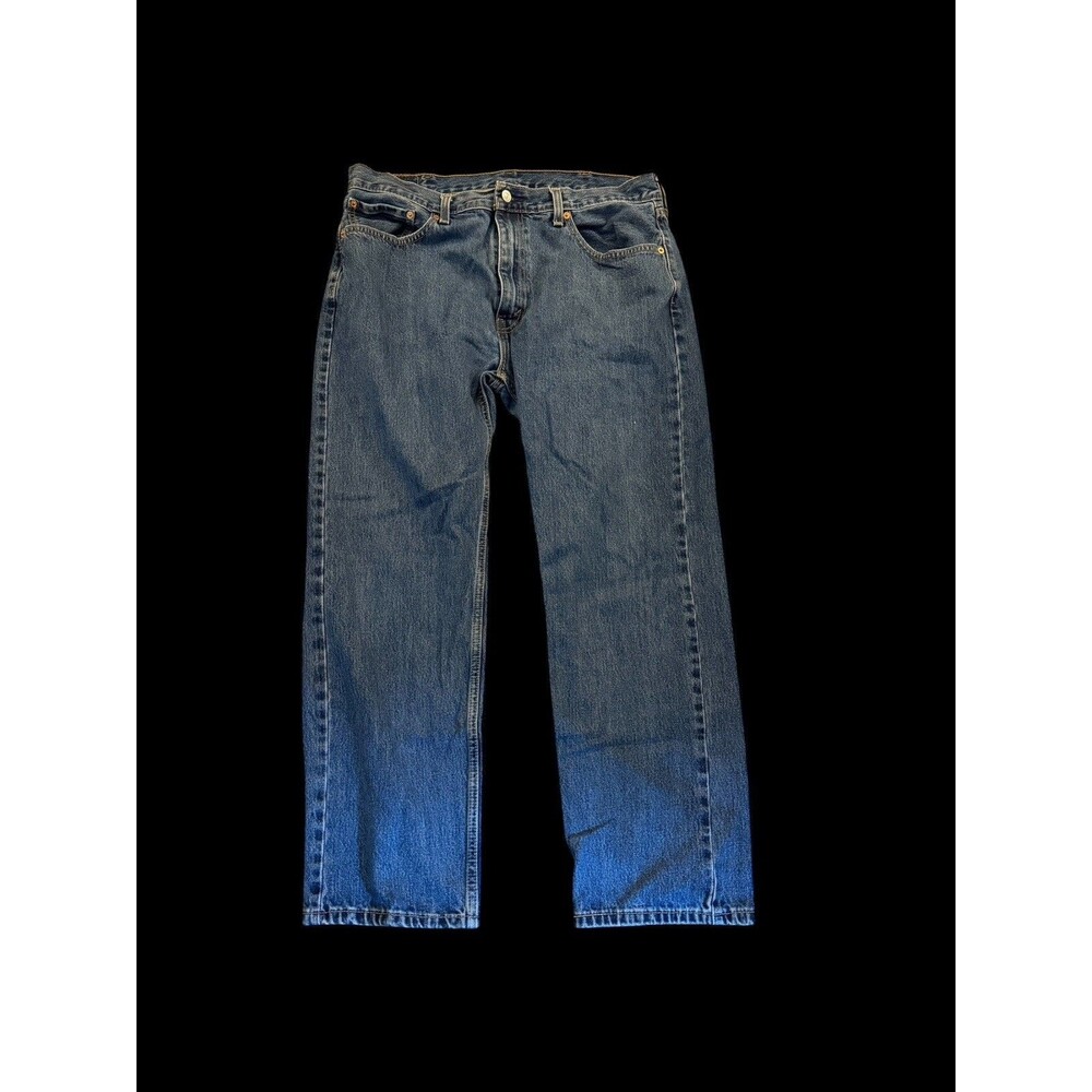 Levis 505 Jeans Mens 38x30 Blue Denim Regular Fit Straight Leg Zip Fly 5 Pocket